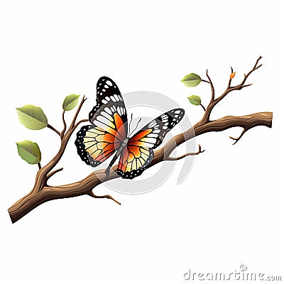 Joyous MetamorphosisÂ  Butterfly in the process of transforming Stock Photo